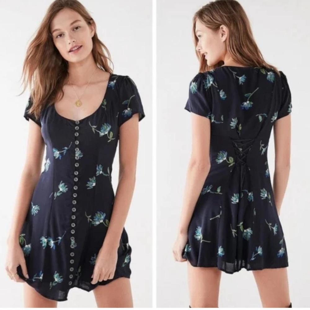 Navy Floral, Urban Outfitters Mini Dress